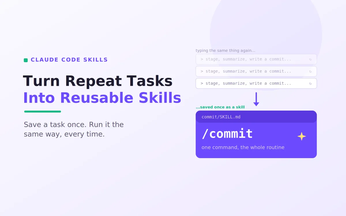 Turn Repeat Tasks Into Reusable Claude Code Skills