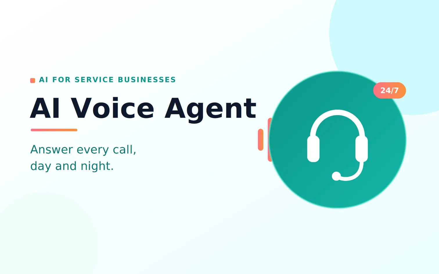 An AI voice agent that answers your calls so you never miss a customer