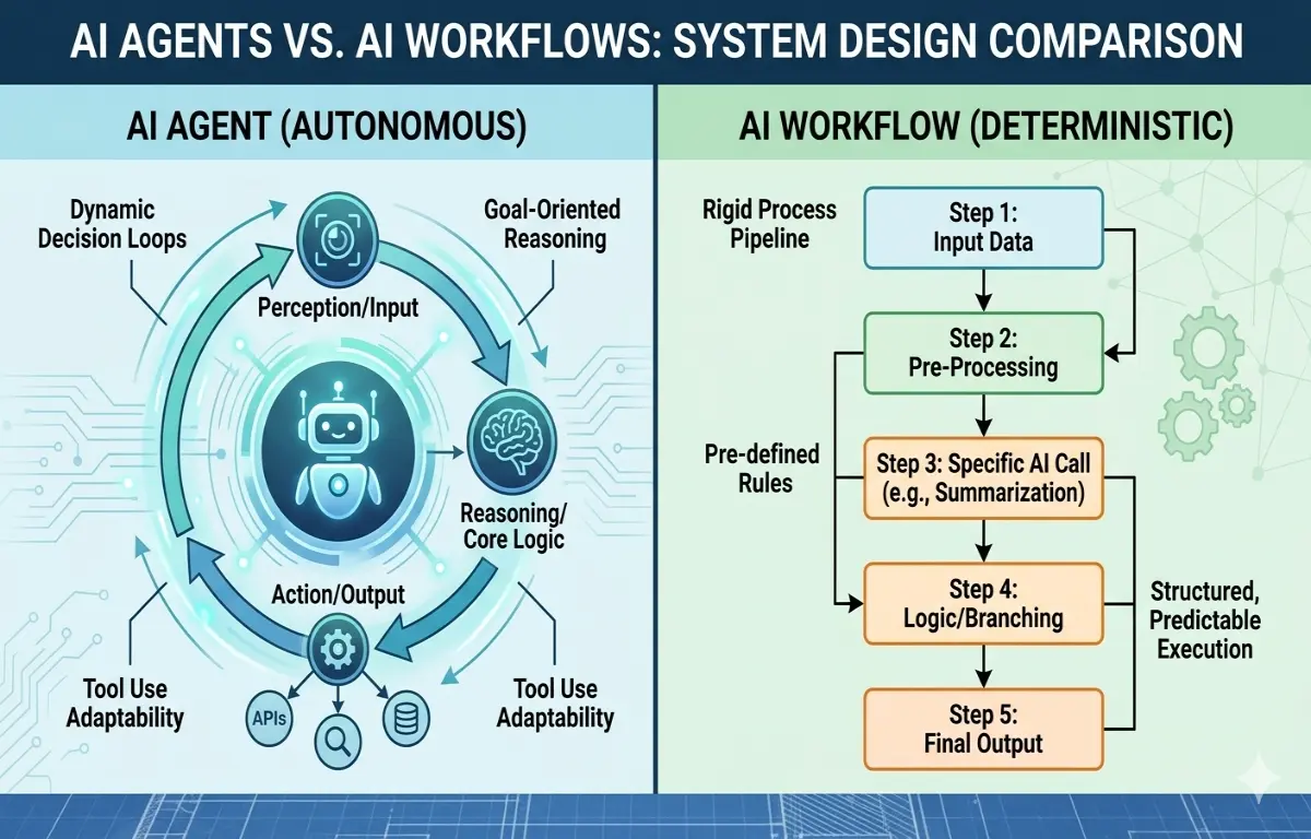 AI Agents vs AI Workflows Comparison